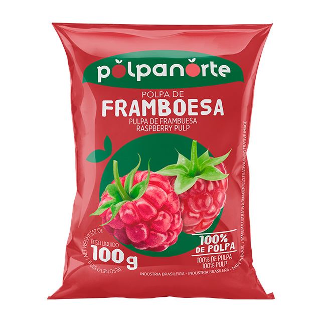 POLPA DE FRAMBOESA POLPANORTE 100G