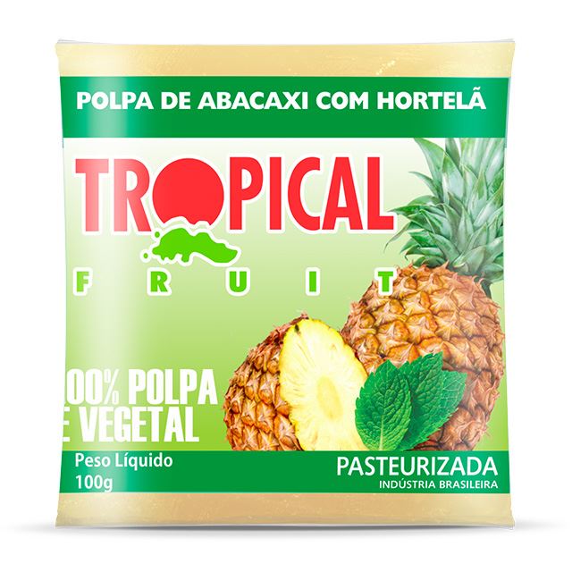 POLPA DE ABACAXI COM HORTELÂ TROPICAL FRUIT 100G