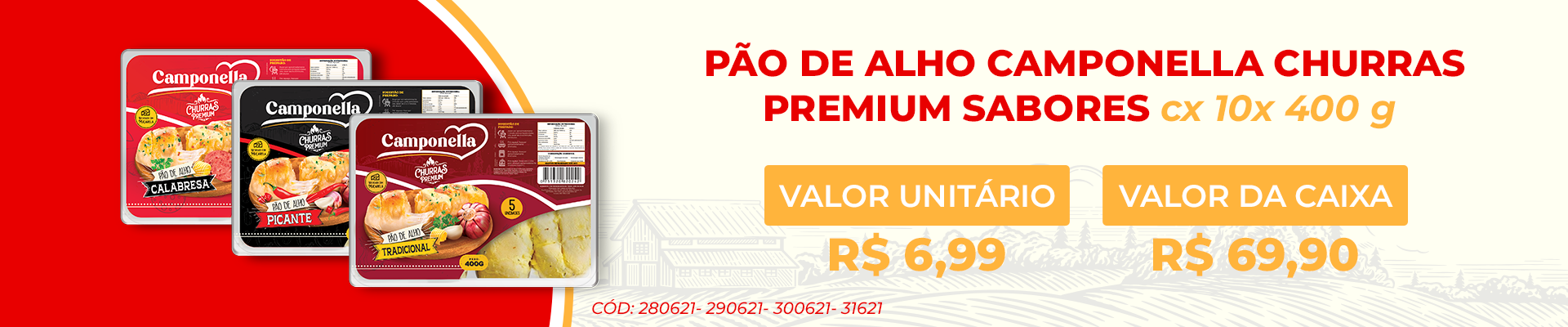 Pão de alho Camponella